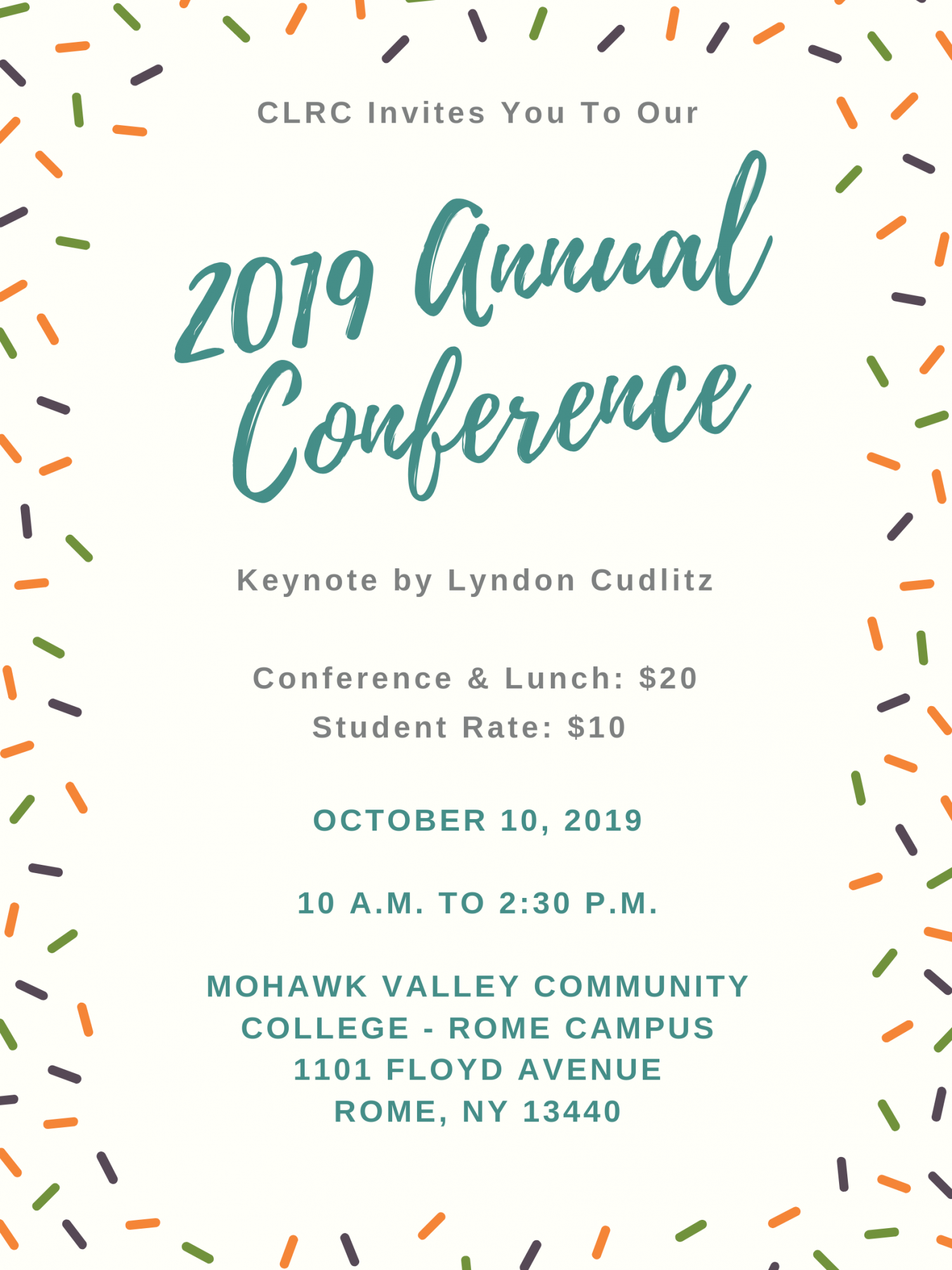 2019 Annual Conference Flyer